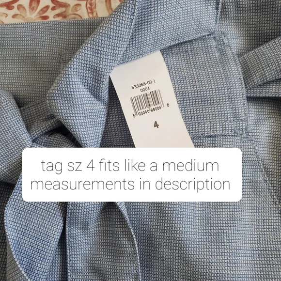 Banana Republic chambray fitted pencil skirt, 30", blue - Picture 8 of 11